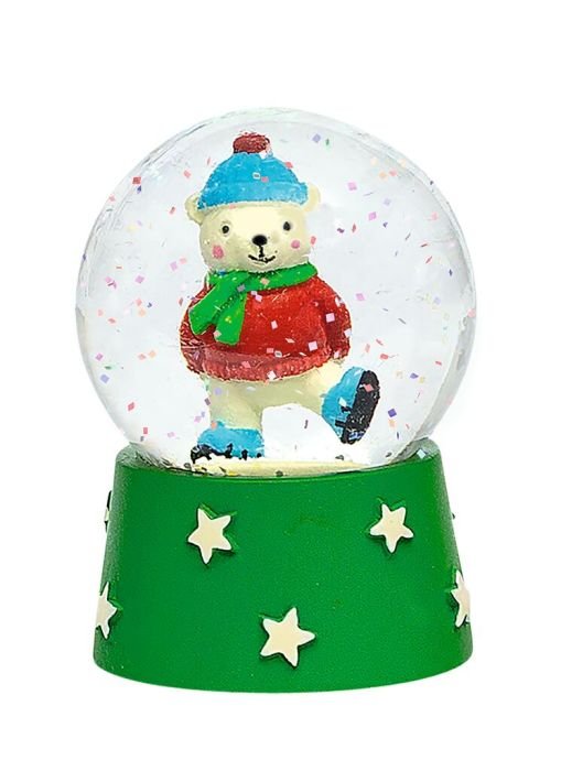 Leuchtende Schneekugel Engel Schneemann Bling