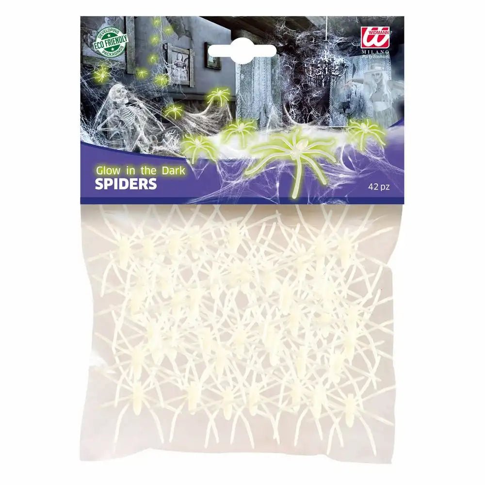 Neonspinnen 42 Stück fluoreszierend Halloween Deko

