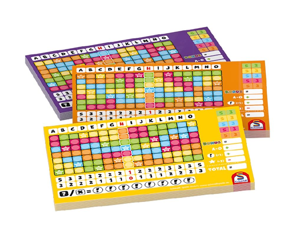 Drei Zusatzblöcke für das Würfelspiel Noch mal
