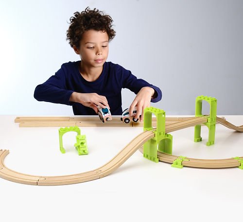 Noppi Eisenbahn 16 Bauteile Brücken kompatibel Brio