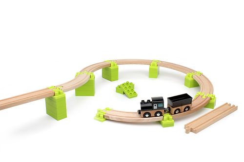 Noppi Eisenbahn 24 Bauteile Steigung Helix ab 2 Jahren