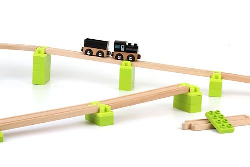 Holzeisenbahn Steigung Set 24 Teile Noppi ABS Kunststoff