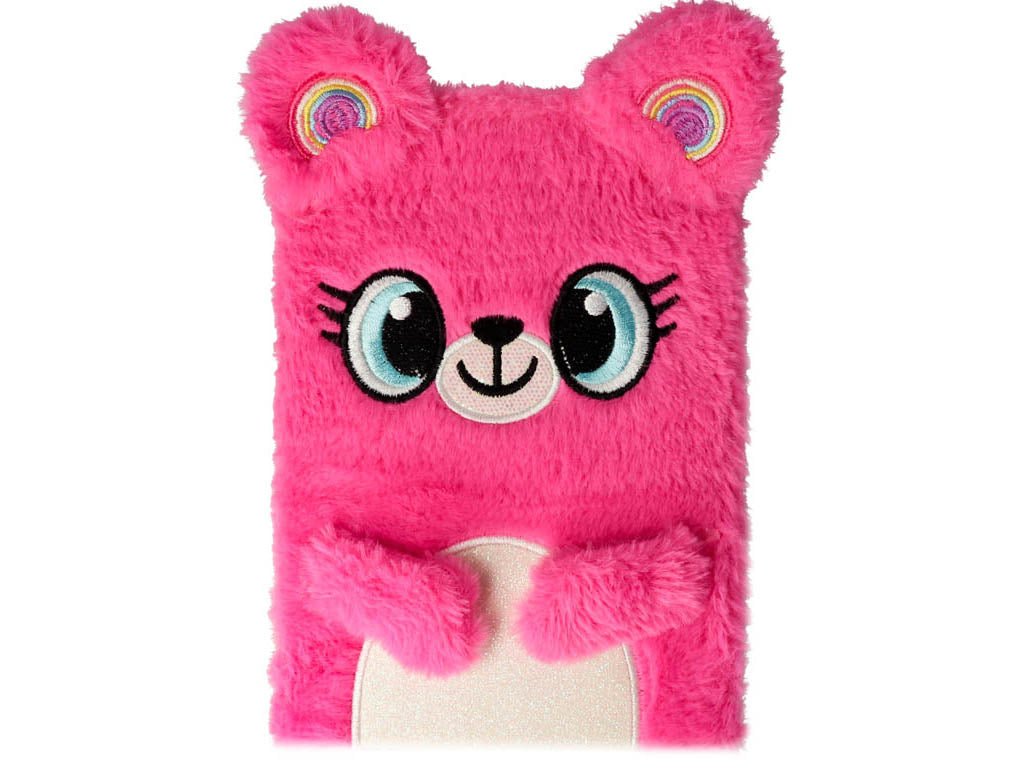 Notizbuch Cutie Bär pink A5 flauschig & liniert