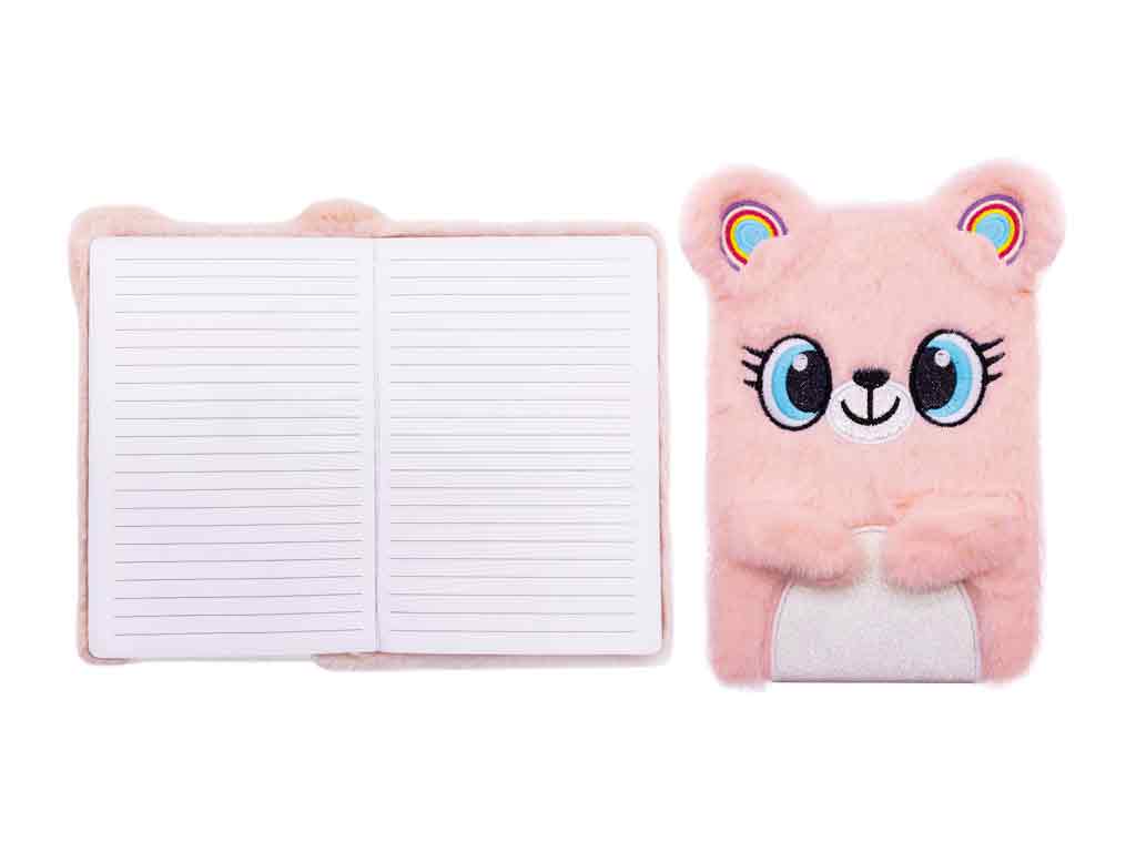 Notizbuch Cutie Bär rosa A5 flauschiges Cover Alltag bb Klostermann