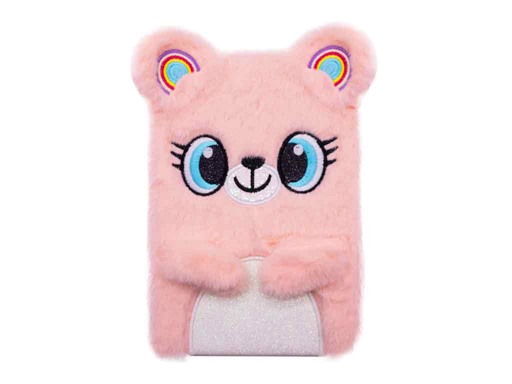 Notizbuch Cutie Bär rosa A5 flauschiges Notizbuch Schule bb Klostermann