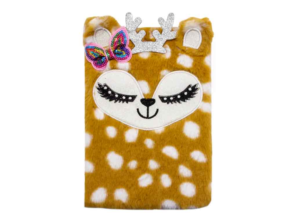 Notizbuch Cutie Reh braun A5 flauschig