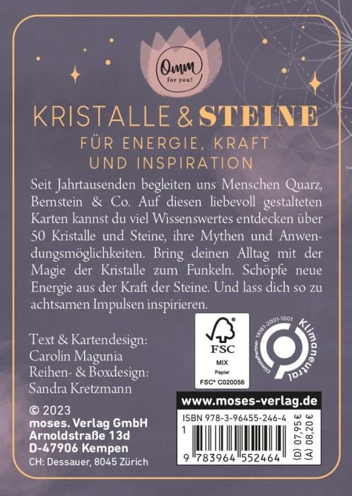 Kompaktes Kristall-Kartenset für Selbstfürsorge & Inspiration