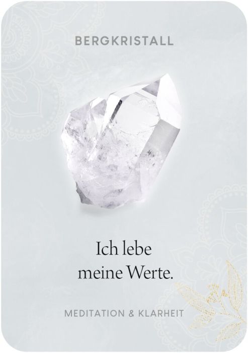 Spirituelles Kartenset Kristalle mit Goldfolienveredelung