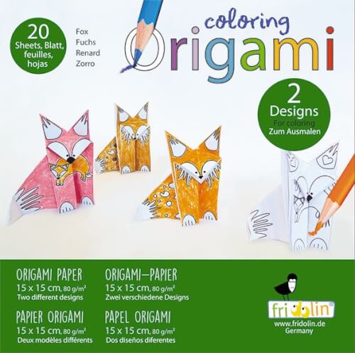 Origami - Coloring Origami - Fuchs - 15x15cm - Fridolin