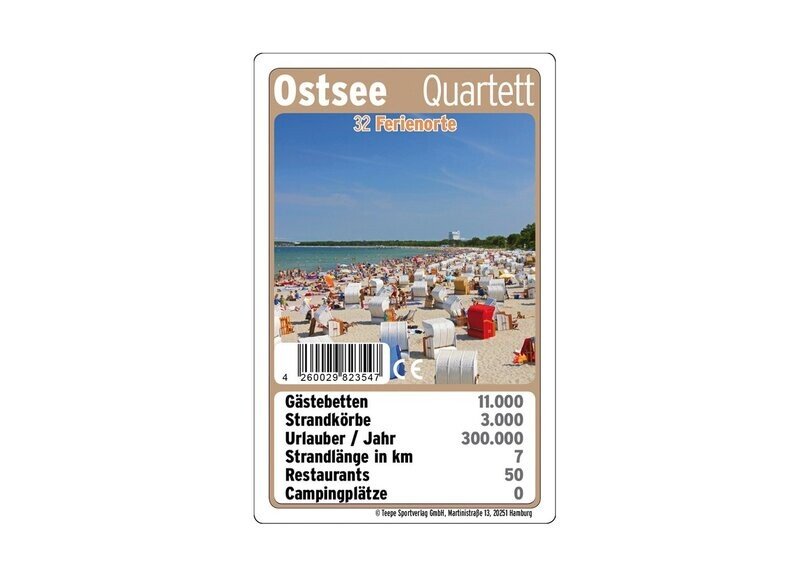 Quartett Ostsee Kartenspiel mit 32 Karten ab 6 Jahren