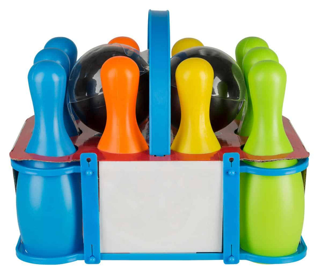 Outdoor Aktivität - Kegelspiel Set XXl 10 Kegel + 2 Kugeln - Idena