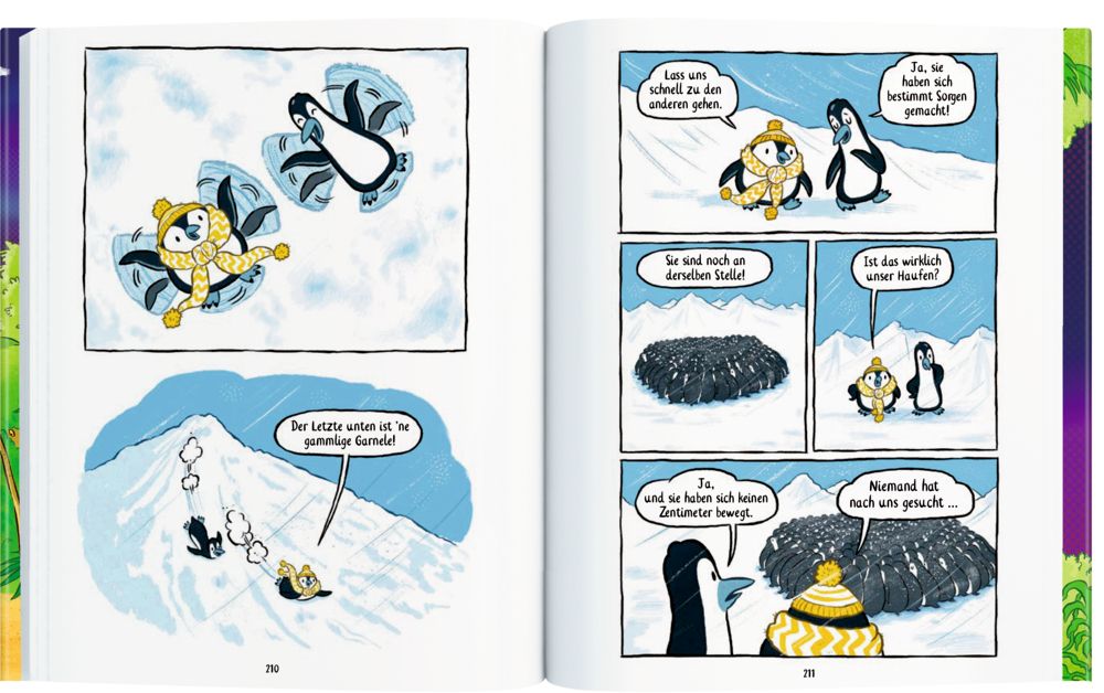 Pablo & Splash Zeitreise-Pinguine Buchcover – Comic für Kinder ab 6