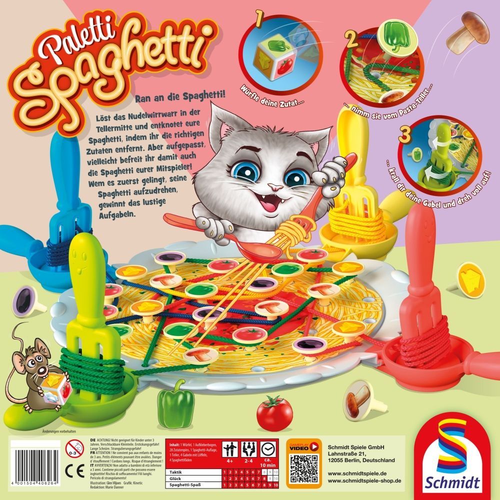 Paletti Spaghetti Kinderspiel ab 4 Jahren – lustiges Nudelspiel