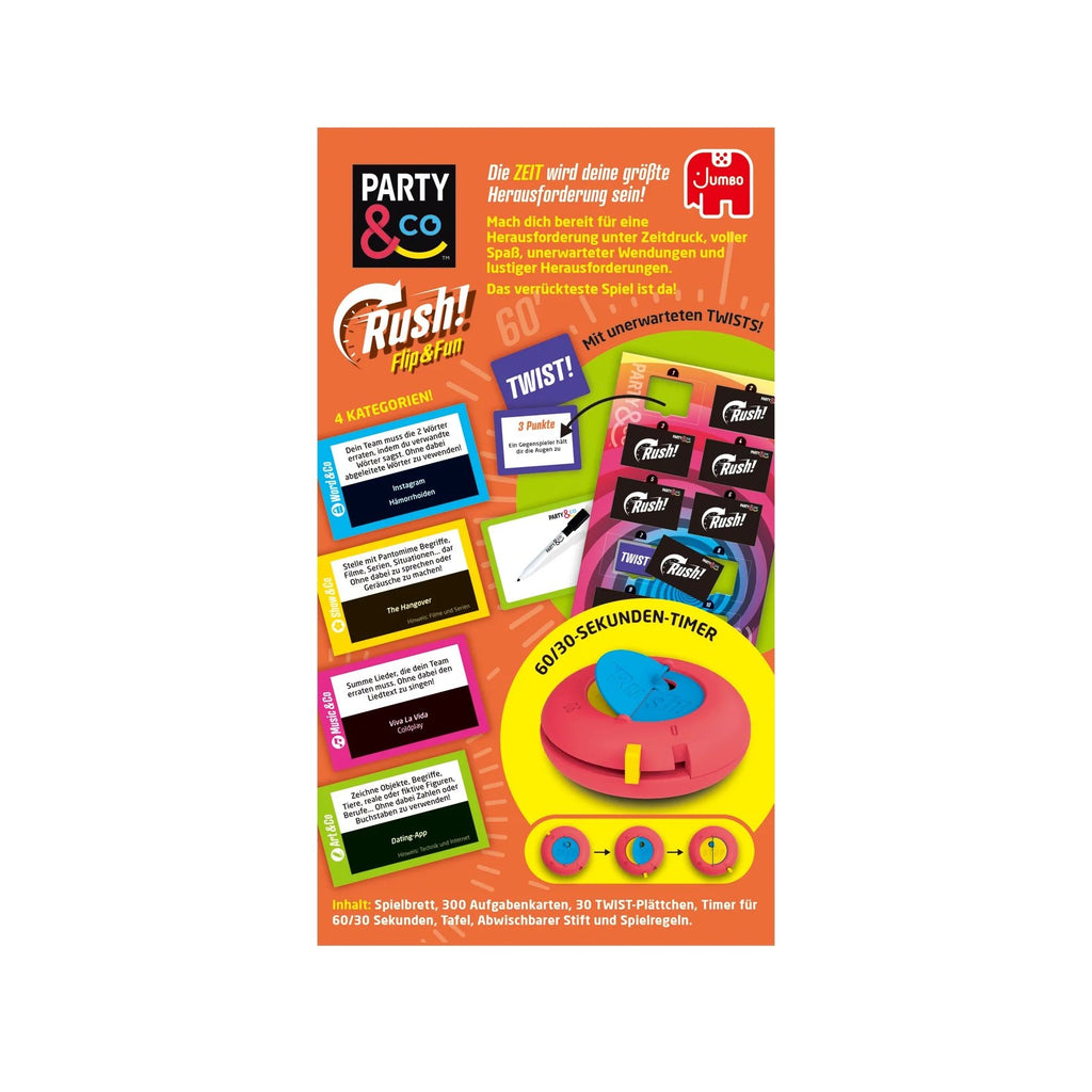 Spielregeln Party & Co Rush Spielbox – Partyspiel für Erwachsene ab 16 Jahren
