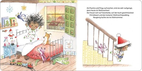 Kinderbuch Weihnachten mit Paulina und Kuscheltier Pingu
