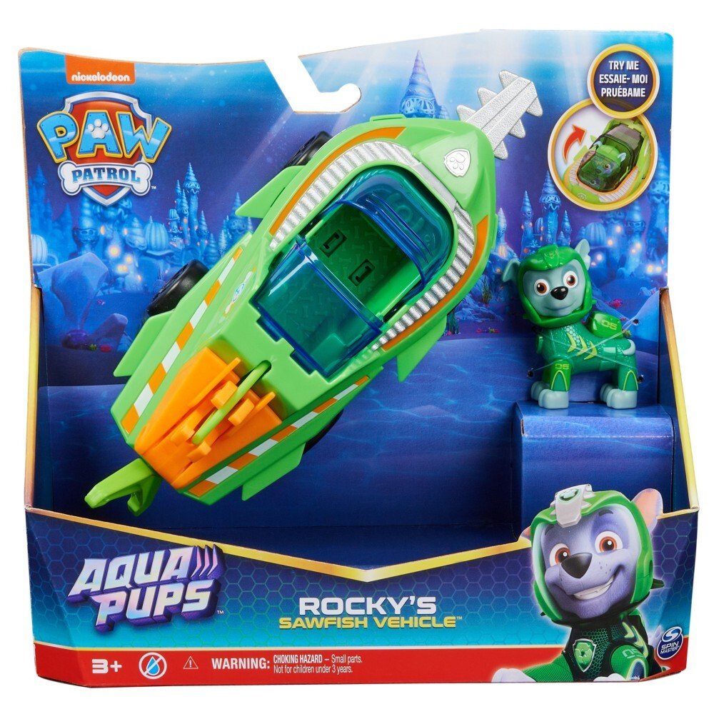 PAW PATROL - Aqua Pups - Rocky's Sawfish Vehicle - Amigo