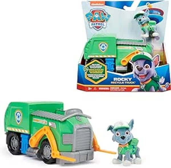 Paw Patrol, Recycling - Truck mit Rocky - Figur - Amigo