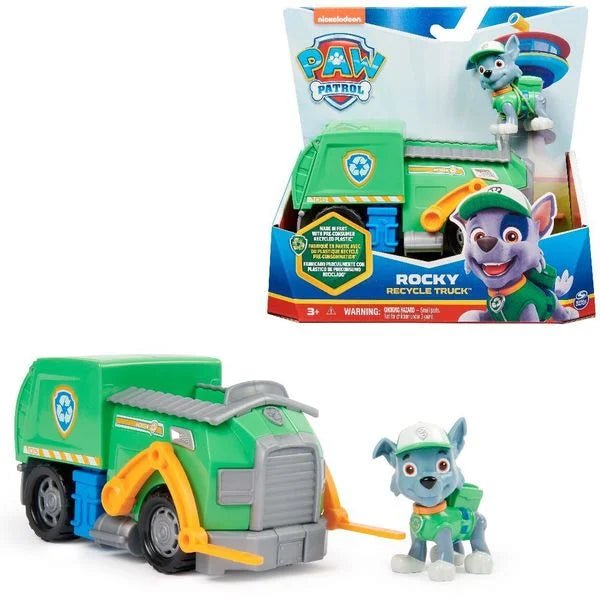 Paw Patrol, Recycling - Truck mit Rocky - Figur - Amigo