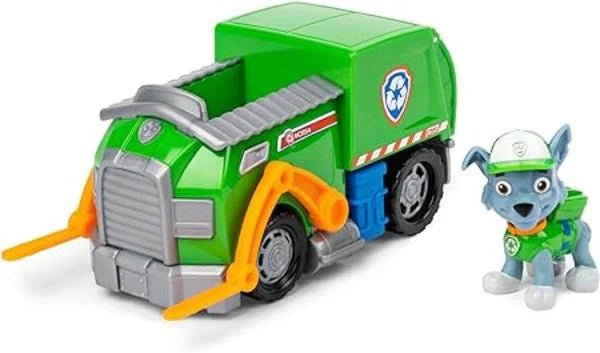 Paw Patrol, Recycling - Truck mit Rocky - Figur - Amigo