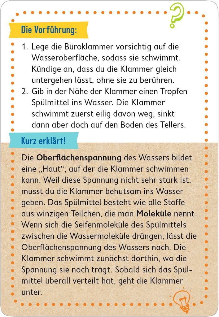 moses Physik- und Zaubertricks Kartenset ab 8 Jahren
