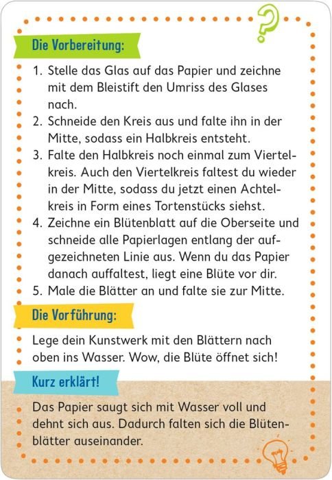 Wissenschaftliche Tricks für Kinder moses 75 Karten ab 8 Jahren