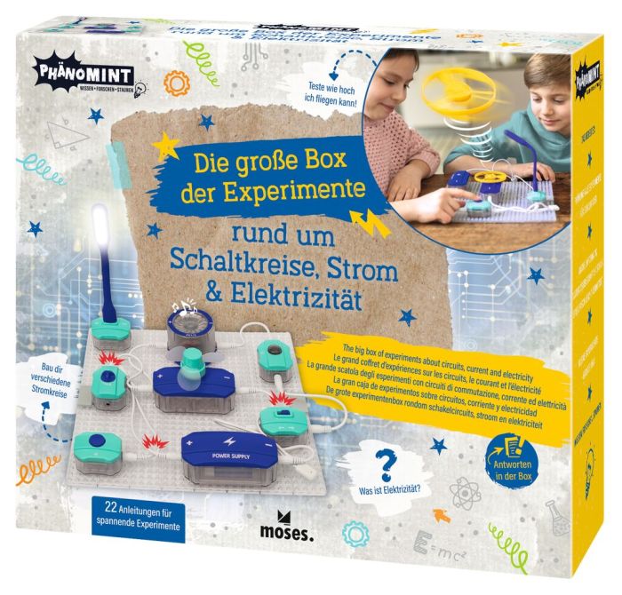 Experimentierkasten Strom & Schaltkreise mit 22 Versuchen für Kinder ab 6 Jahren