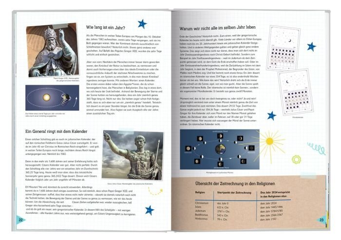 Wissenschaftsbuch für Kinder mit Uhr-Bauideen und Infos