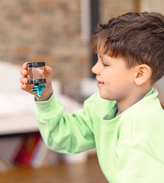 Physik Experiment Kreisel Luftkraft für Schule und Zuhause