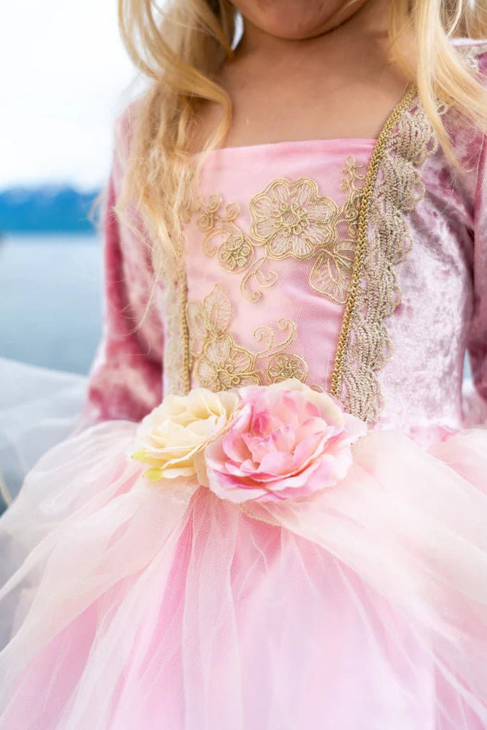 Märchen Prinzessinnenkleid rosa Satin Tüll für Kinder 5–6