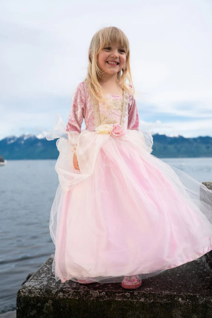 Kinder Prinzessinnenkleid rosa Pink Rose Dress goldene Details