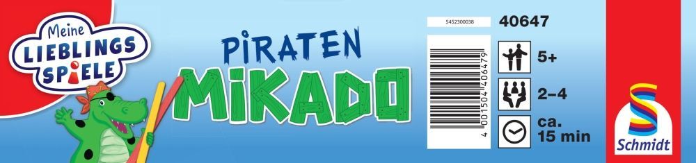 Piraten Mikado Kinderspiel mit 3D-Schiffswrack, Tierpiraten & Planken