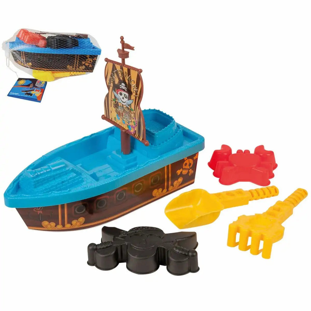 Piratenboot Set mehrfarbig 12x23x30cm 5 Teile - Happy People