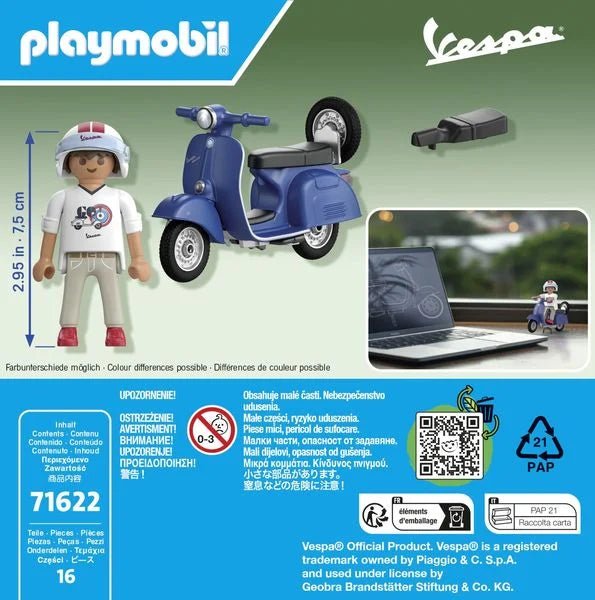 Plamobil 71622 - Vespa 150 Sprint Veloce, Blau - Playmobil