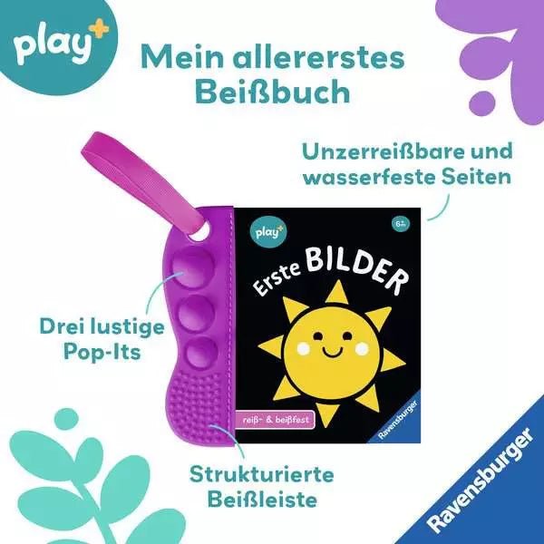Play+ Babybuch Erste Bilder ab 6 Monate wasserfest robust
