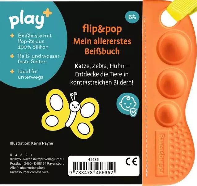 Ravensburger Play+ Babybuch Tiere Beiß- und Spielspaß
