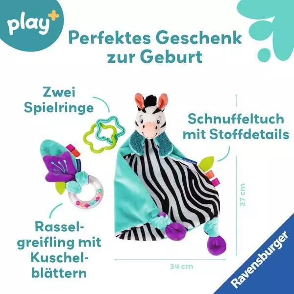 Play+ Fühlen, rasseln, spielen (Geschenk - Set: Zebra) - Ravensburger