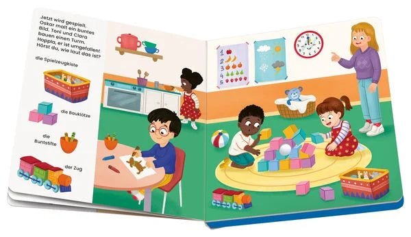 Erstes Soundbuch ab 12 Monate Kindergarten mit Geräuschknöpfen