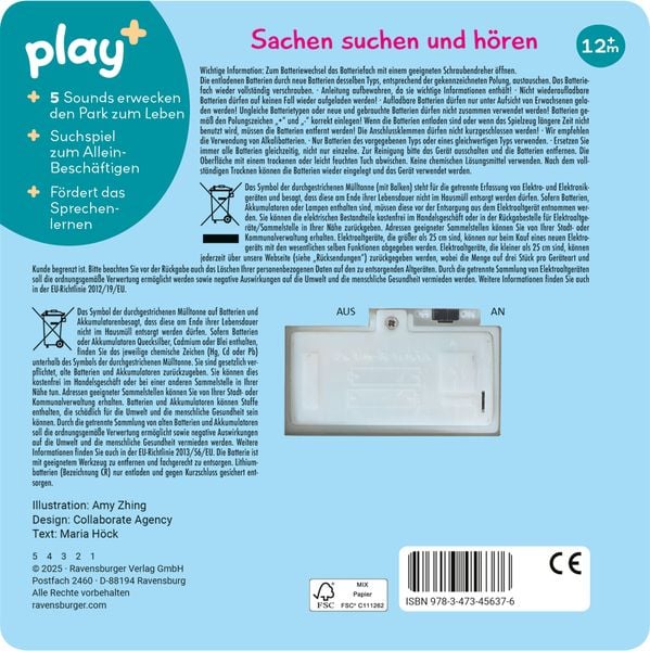 Baby Soundbuch Im Park Ravensburger ab 12 Monate