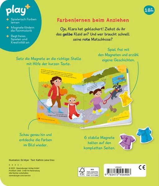 Mein Spiel mit Magnetbuch Play+ Farben Kleinkinder 18 Monate
