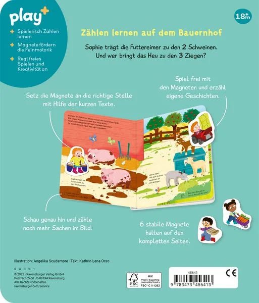 Mein erstes Zählbuch Magnetbuch Play+ Bauernhof ab 18 Monaten
