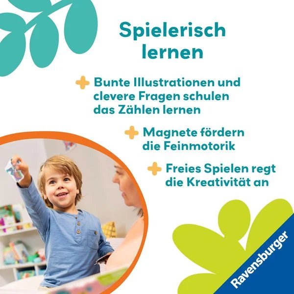 Magnetbuch Play+ Zählen mit 6 Magneten robust & hochwertig
