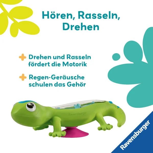 Feinmotorik fördern Regenmacher Gecko interaktiv ab 6 Monate