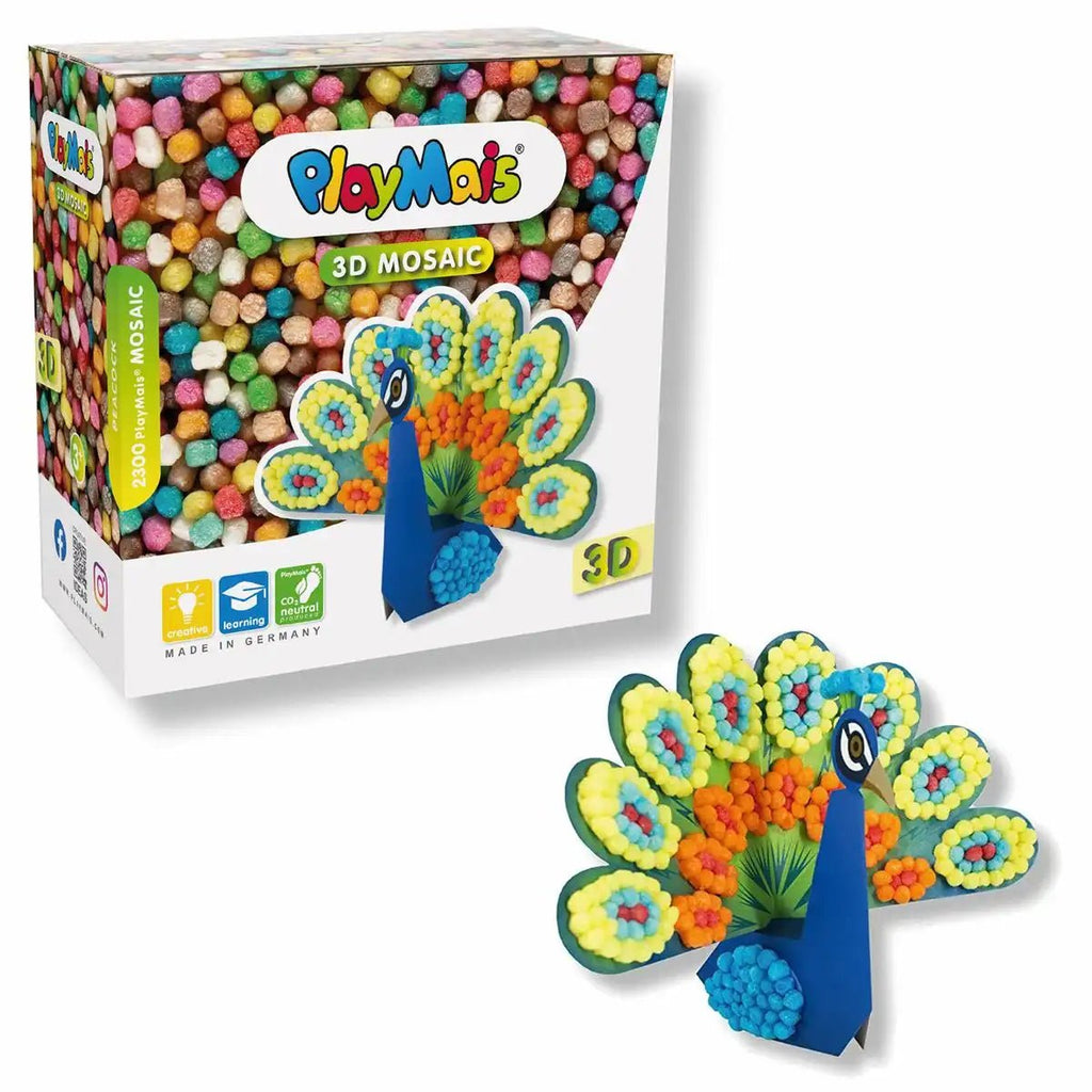 PlayMais 3D Mosaic Peacock Set mit 2300 Teilen ab 3 Jahren