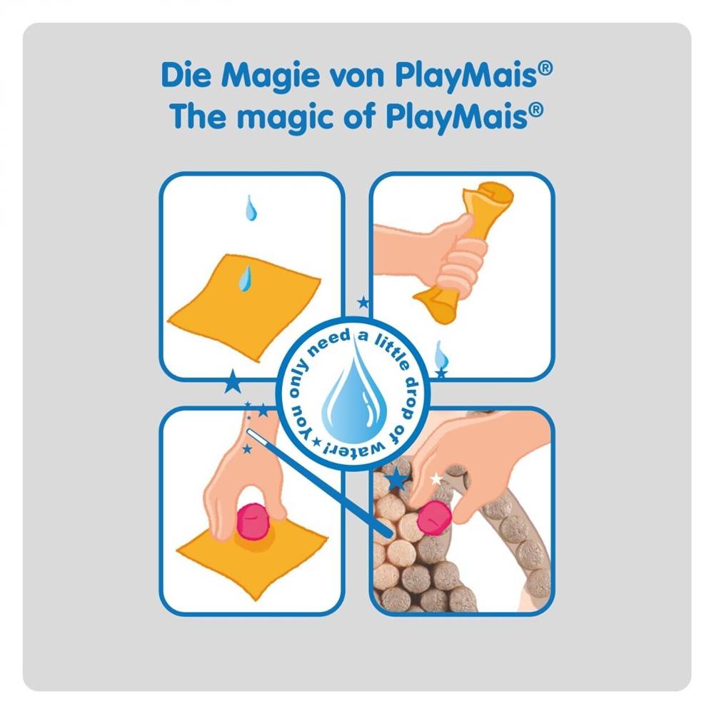 Zubehör und Anleitung aus dem PlayMais Mosaic Dream Princess Set
