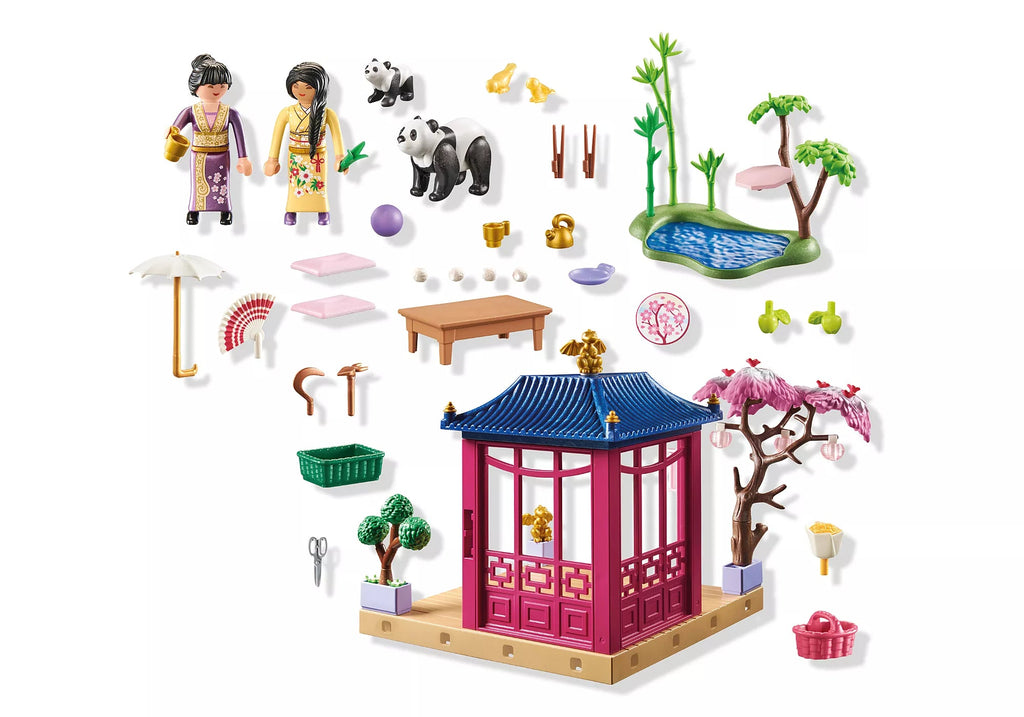 Playmobil Asiatischer Garten mit Pavillon, Pandas & Teezeremonie