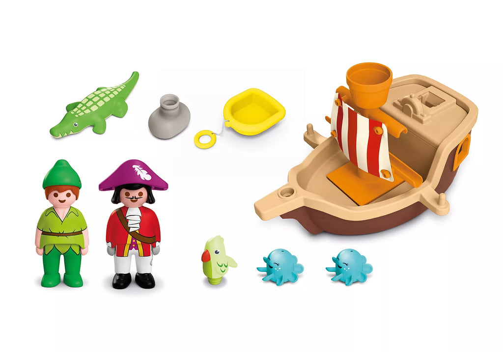 Peter Pans Piratenschiff Badespielzeug mit Spritzfiguren für Kinder ab 1 Jahr
