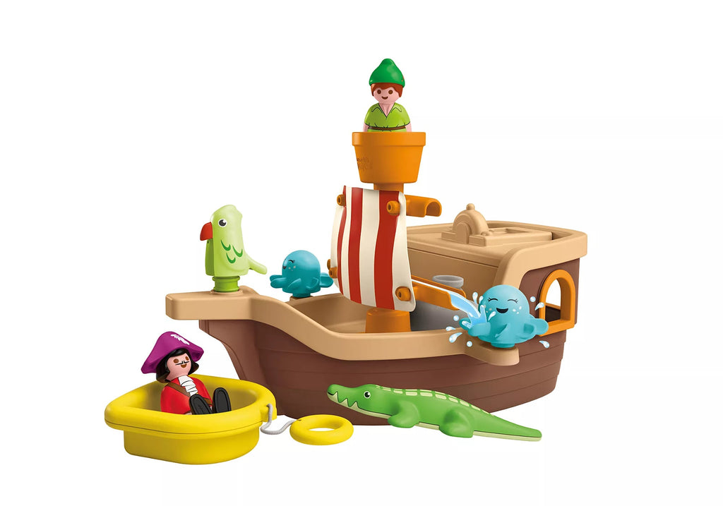 Peter Pans Piratenschiff Badespielzeug mit Spritzfiguren für Kinder ab 1 Jahr