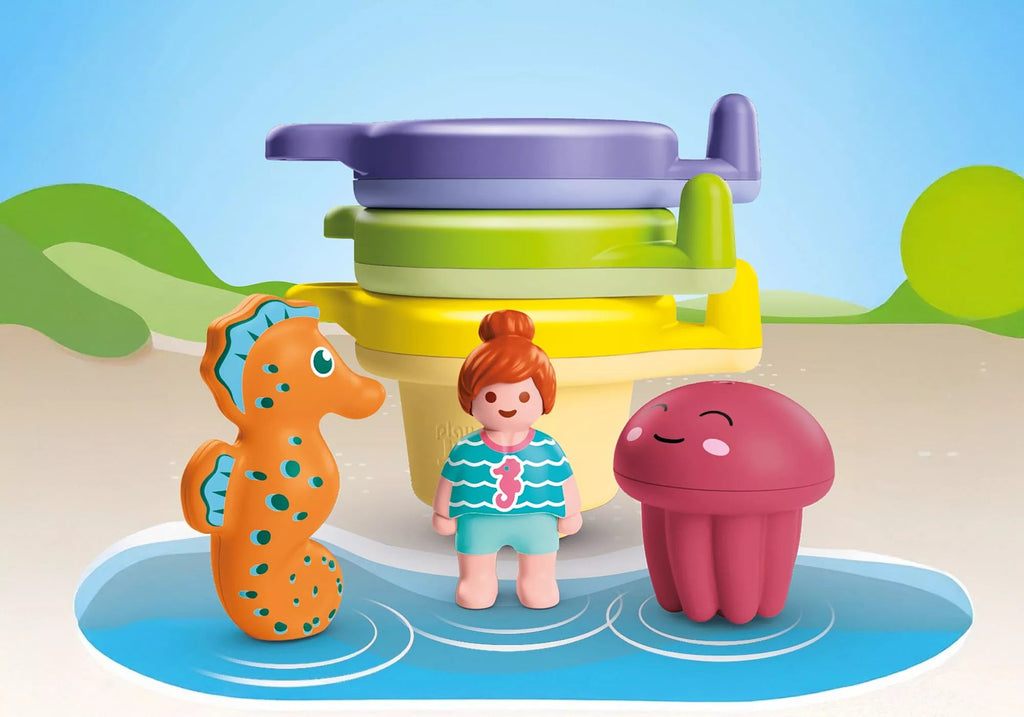 Playmobil Aqua Schwimmbecher Set mit Seepferdchen und Qualle