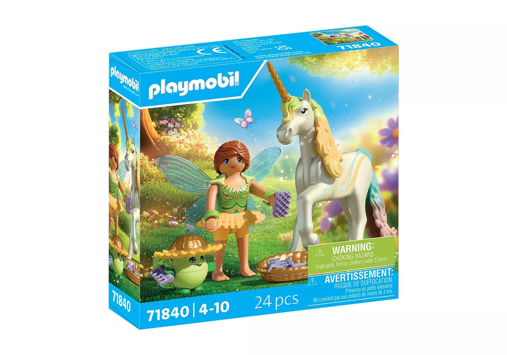 Regenbogenblume Einhorn PLAYMOBIL Set mit Fee Figuren Zubehör
