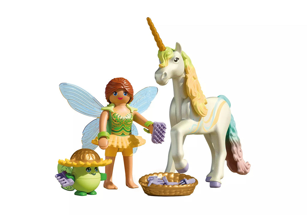 PLAYMOBIL Sammeleinhorn Regenbogenblume mit Fee und Joyling ab 4
